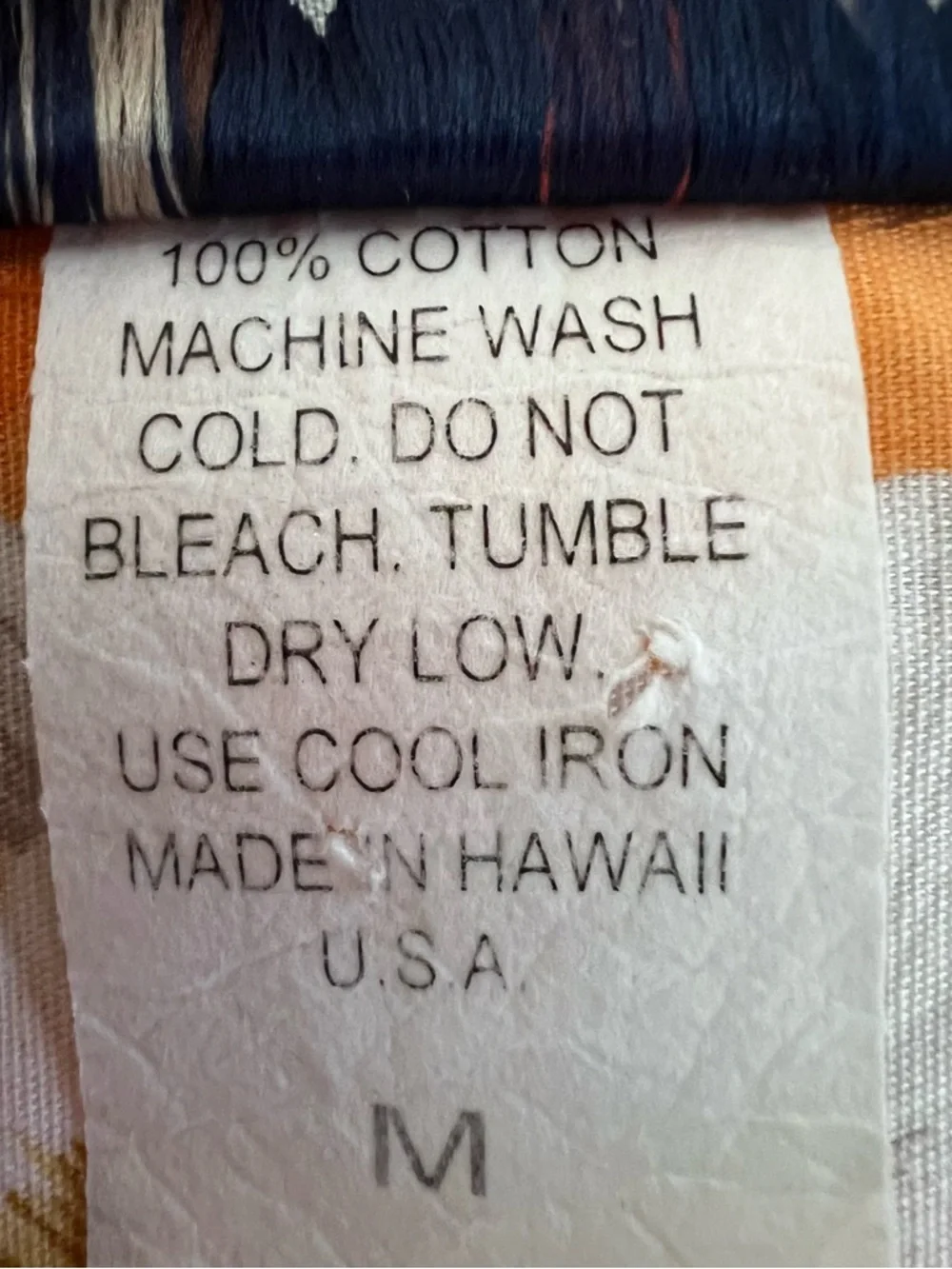 Aloha Republic Hawaiian Shirt Womens M Orange Floral Made in Hawaii Cotton Beach - Picture 7 of 7